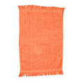 Colored Fringed Velour Fingertip Towel - Blank (11"x18")